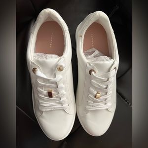 Topshop Womens Classic White Lace Up Cabo Low Top Casual Sneaker